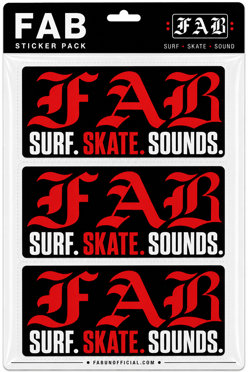 Bumper sticker pack surf.skate.sounds