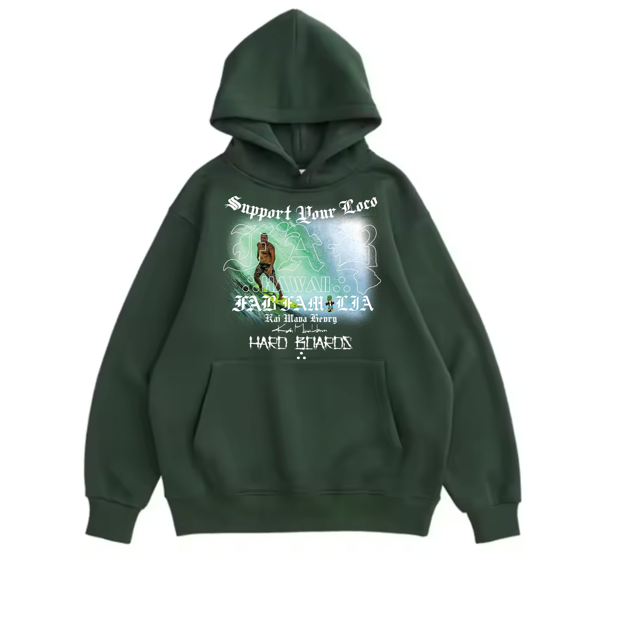 Green Kaimana Hoodie simple background