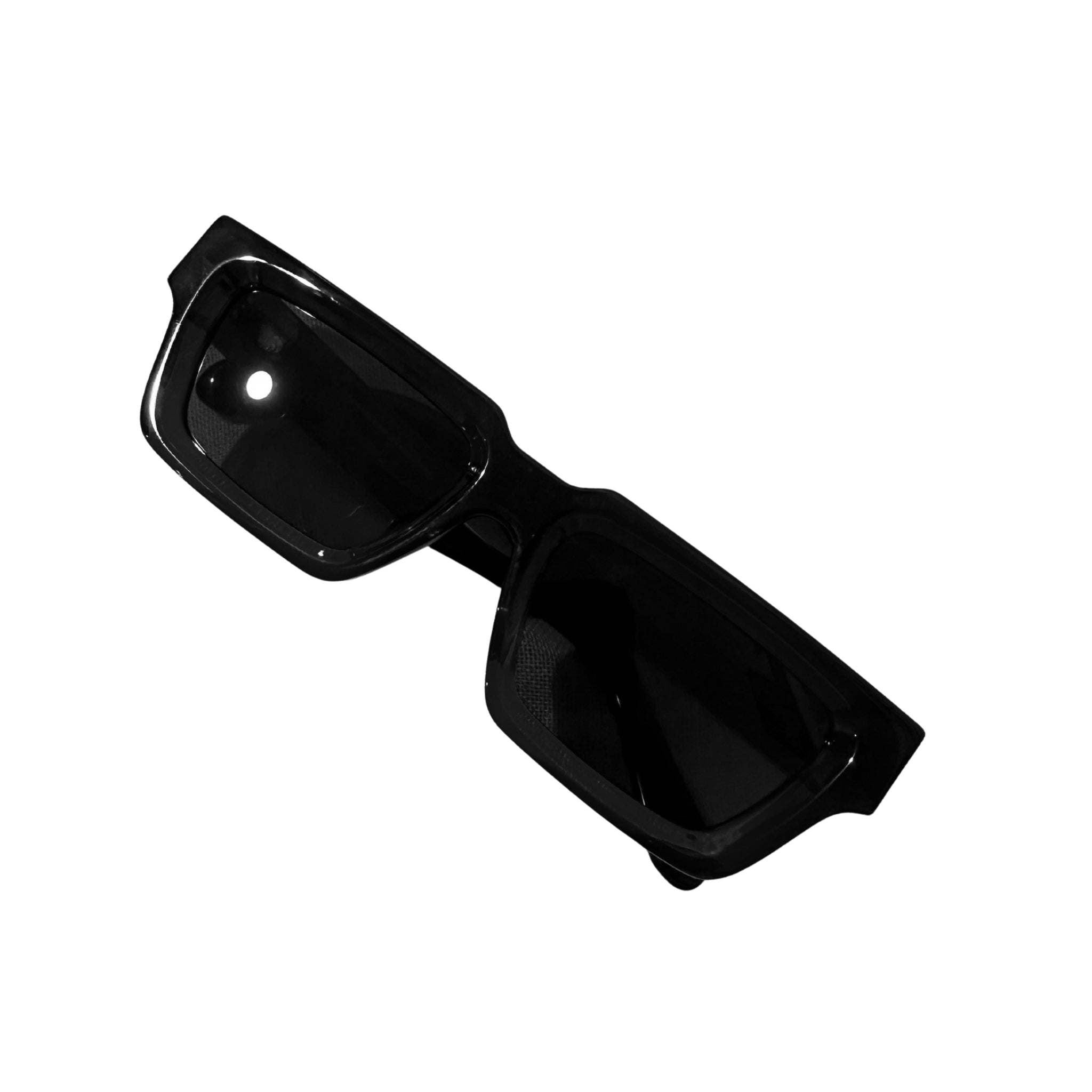 Flatlay of Triton all black sunglasses 