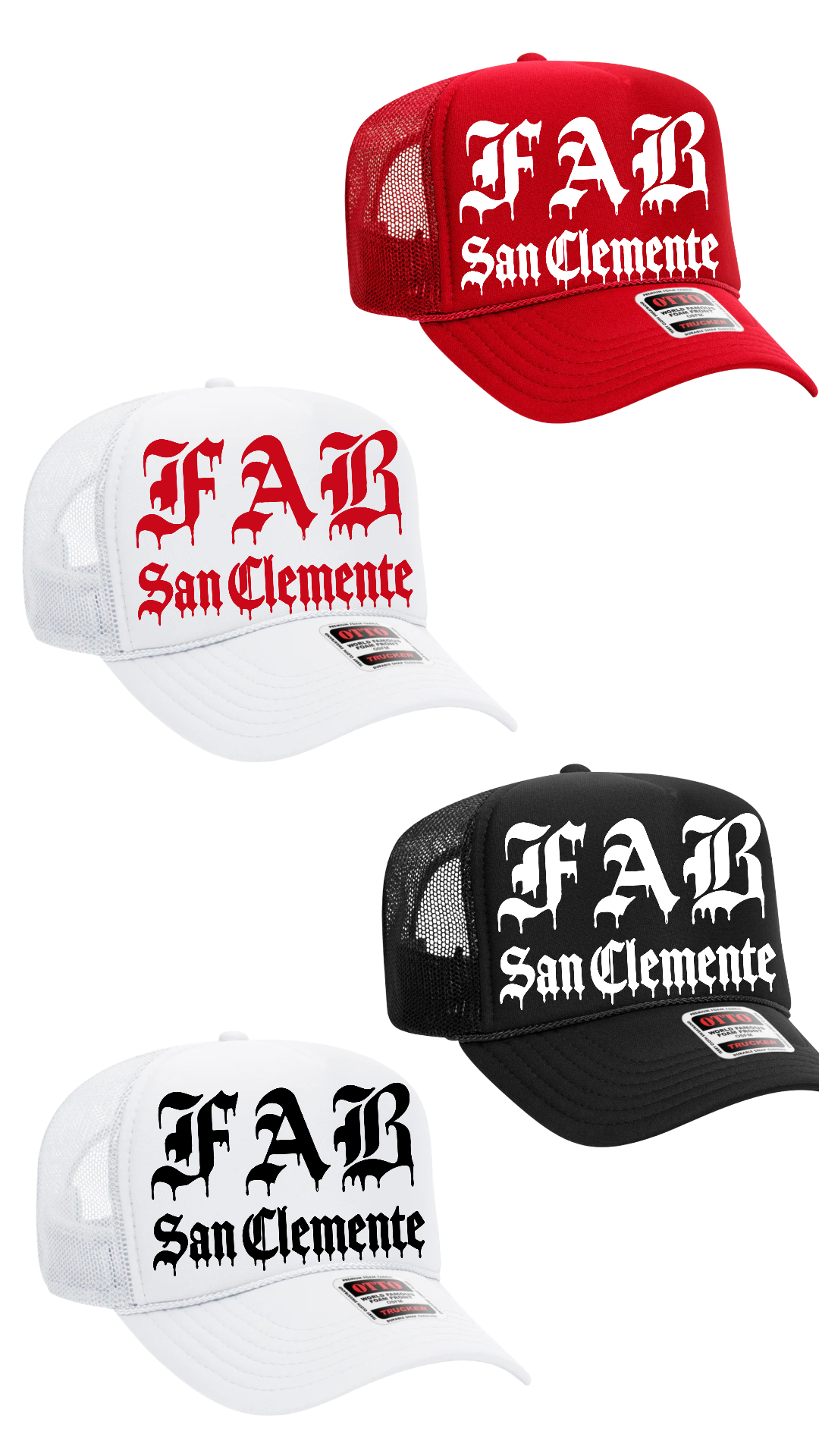 FAB San Clemente Drip Drop trucker hat