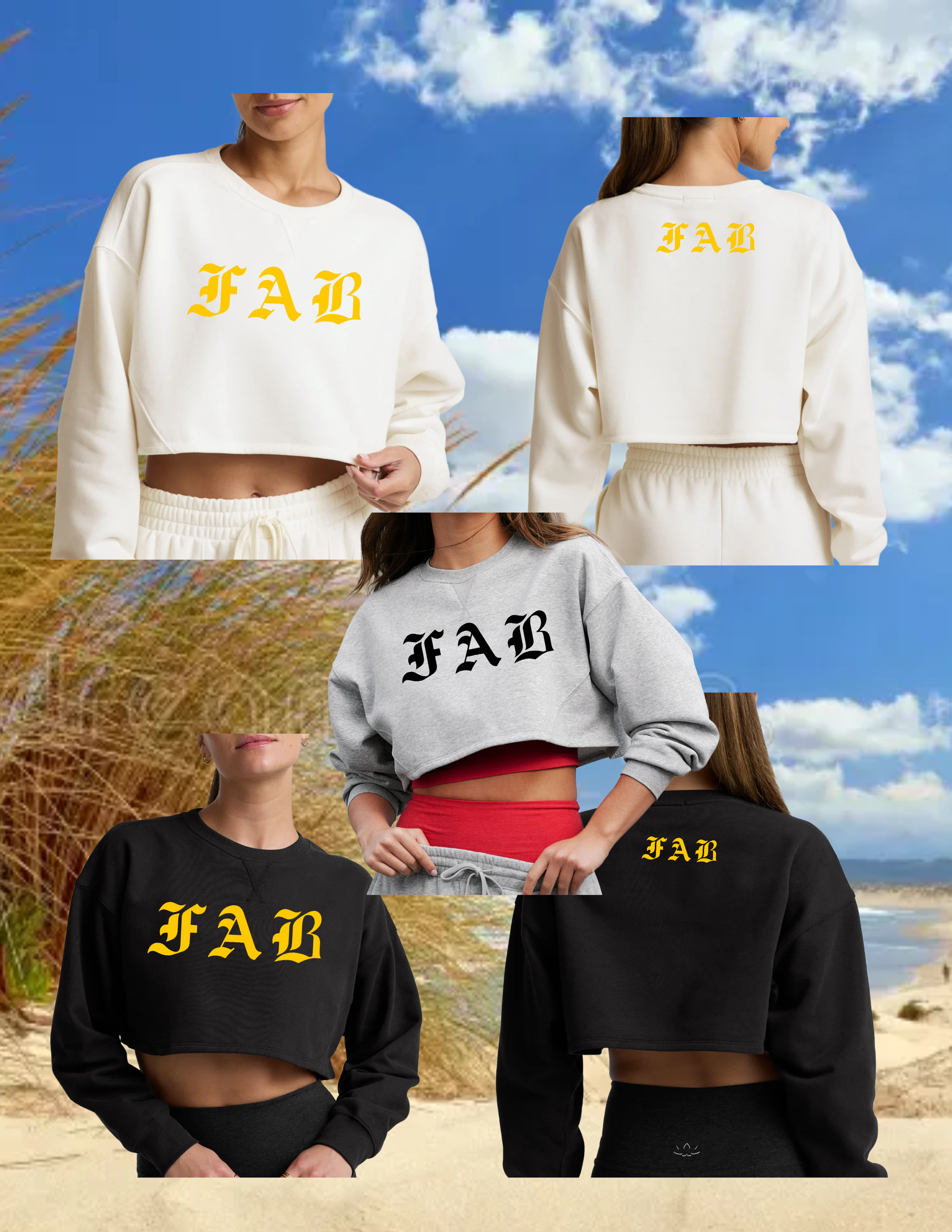Girls light weight crop fleece sweatshirt
