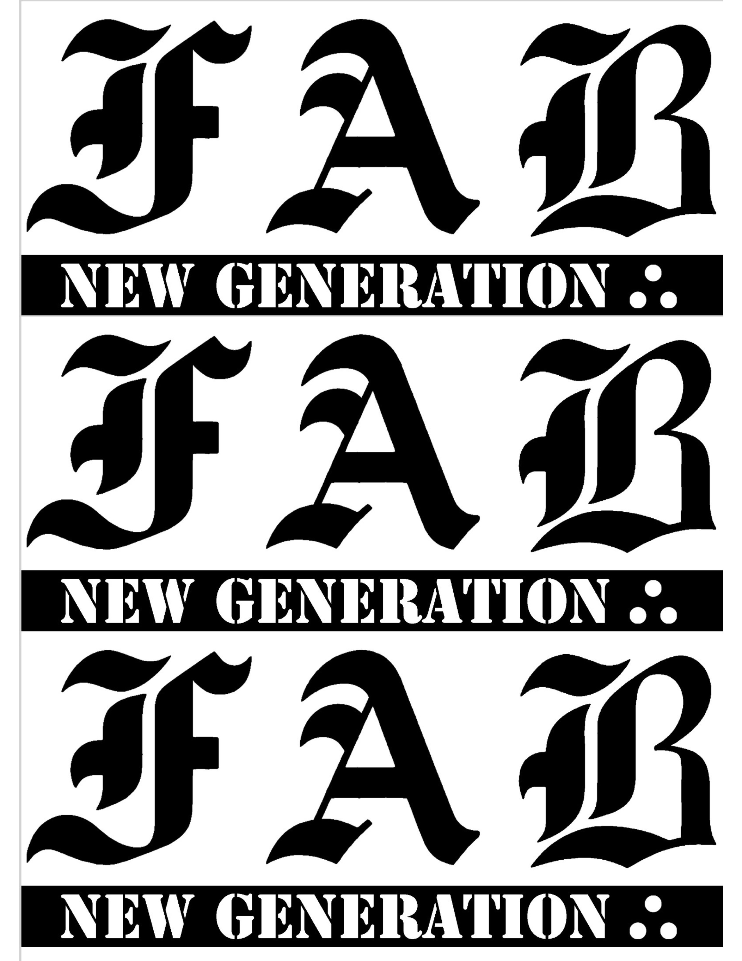 FAB New Generation UV extra large Bumper sticker pack