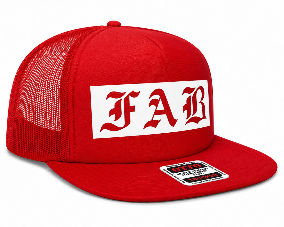 FAB Supreme Trucker Cap — "F A B" fab supreme snapback