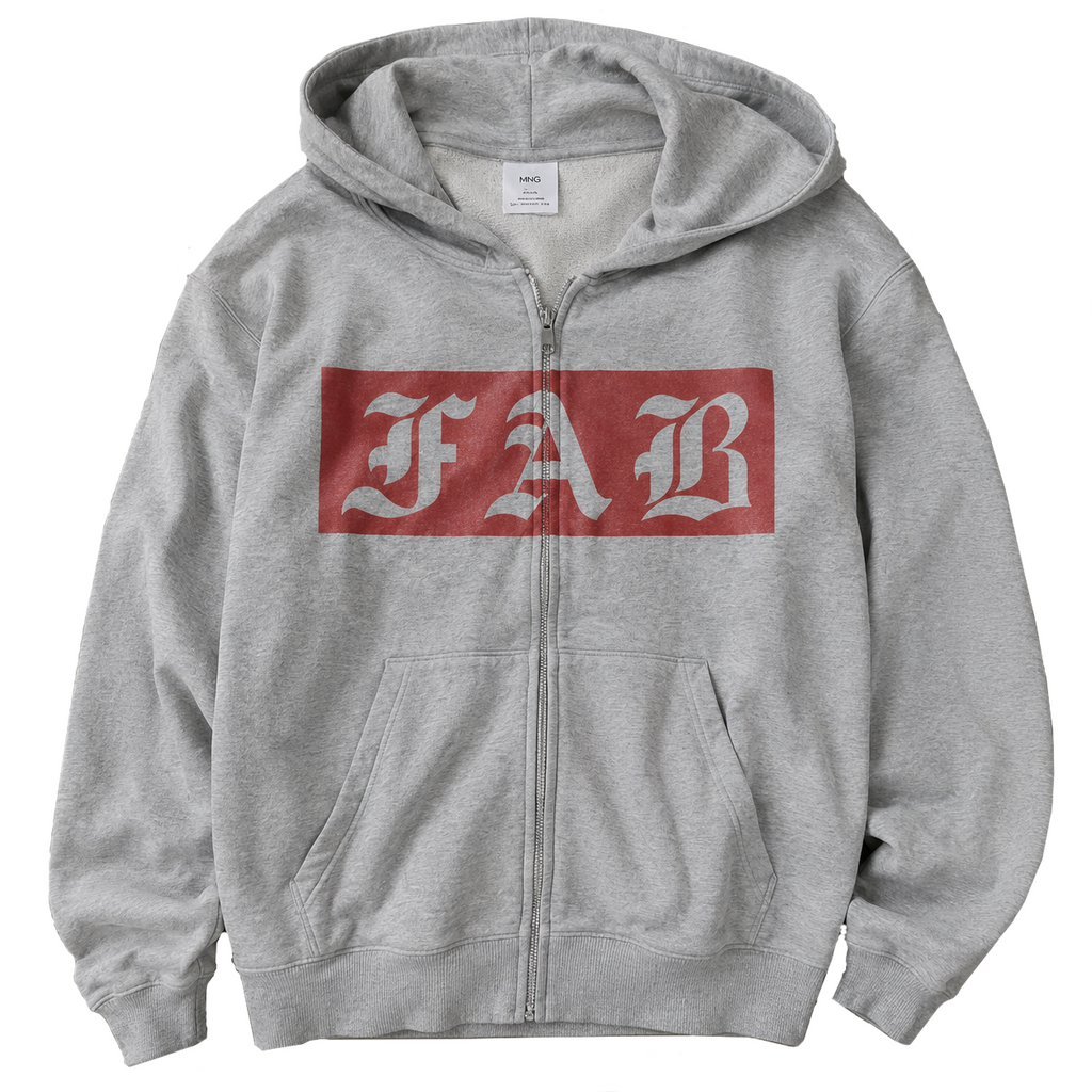 FAB Supreme, mid-weight, zip front summer Fleece Sweatshirt.