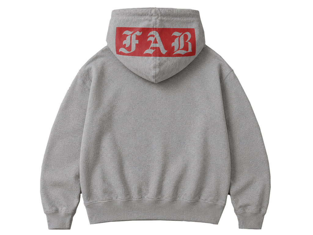 FAB Supreme, mid-weight, zip front summer Fleece Sweatshirt.