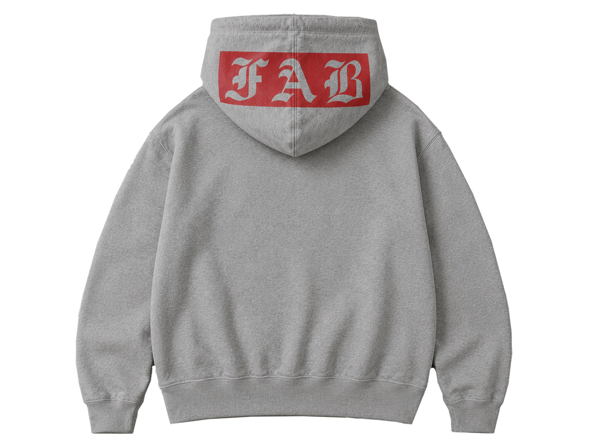 FAB Supreme, mid-weight, zip front summer Fleece Sweatshirt.
